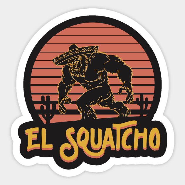 El Squatcho Sticker by redbarron